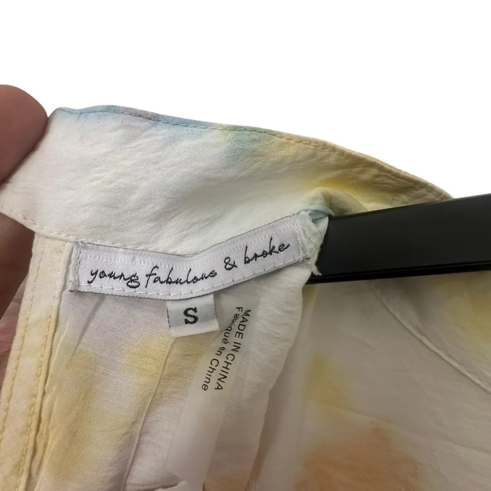 Young Fabulous & Broke Cruz Open Back Ruffle Maxi Dress Papaya Summer of Love S - Picture 5 of 8